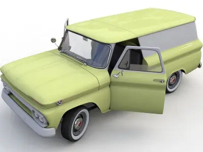 GMC PANEL TRUCK 1964 3D model