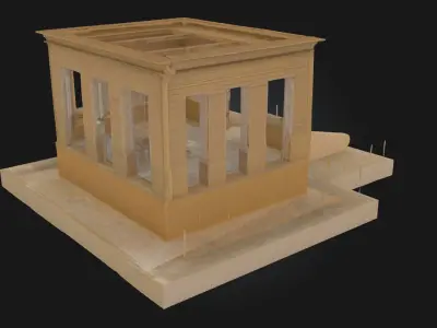 Ancient Temple Replica Historical Structure Model 3D model