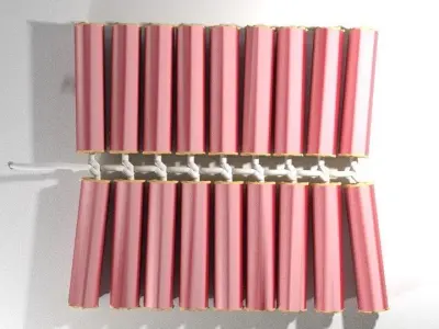 Firecrackers stack of tubes 3D model
