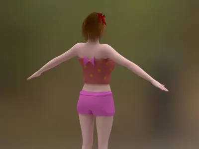 Anchorwoman digital human girl CG model full body female  3D model