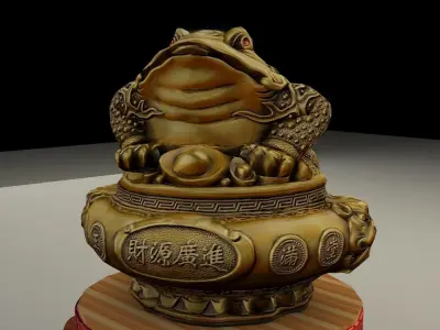 chinese gold ingot treasure  pot bowel  3D model