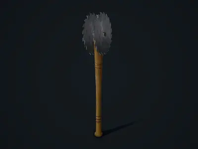 Double Saw Bat Low-poly 3D model