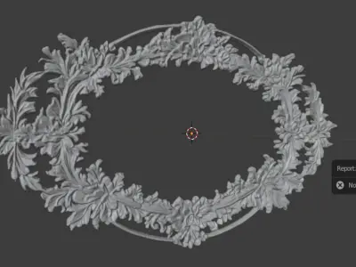 Plaster decorative frame ornament 22  3D print model