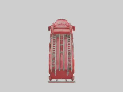Classic Firetruck model Low-poly 3D model