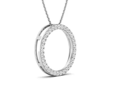 AV 640 Diamond Open Circle Pendant 3D print model