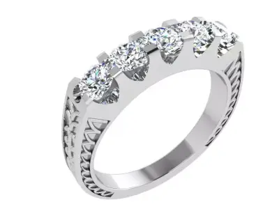 Diamond Engraving Ring 4247 3D print model