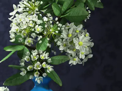 flower vase set 3D model