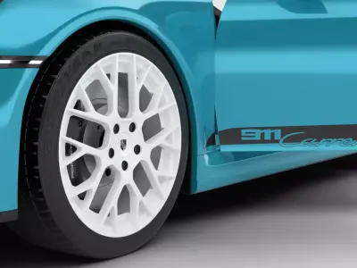 Porsche 911 Carrera T Formosa 2026 HQ 3d model 3D model