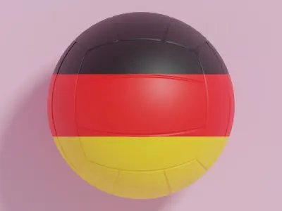 Flag Volleyball Ball Collection 1 3D model
