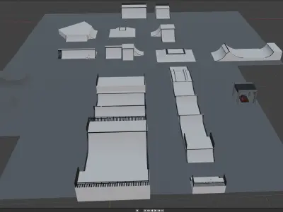 Beenleigh Bmx Park Low-poly 3D model