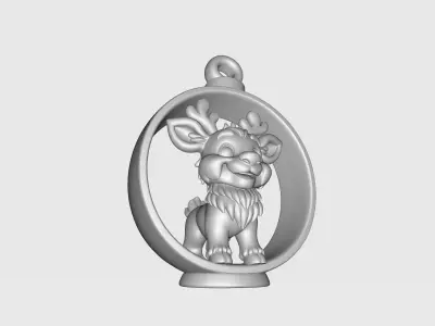 Reindeer Ornament Christmas Decoration Holiday Reindeer Figurine 3D print model