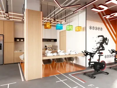 Fitness Center Gym  3D model