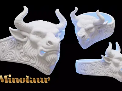 10 3D Printable Jewelry Designs Mythical Rings STL Jewelry 3D print model