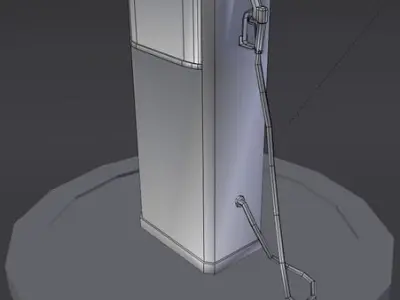 Old gas pump Low-poly 3D model