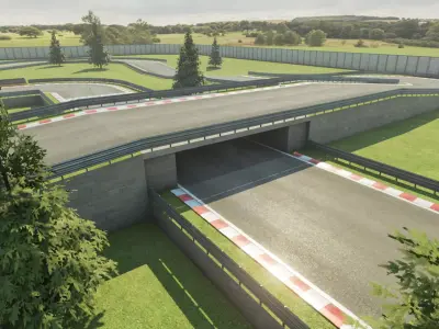 Race Track Construction Kit Low-poly 3D model