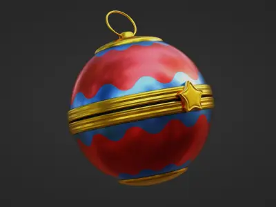 Stylized Christmas Ornament 3D model