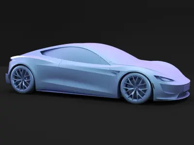 Tesla roadster electric 3D model