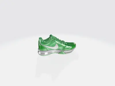 Green Shiny Sneaker - 3D Printable Low-Poly Model Low-poly 3D model