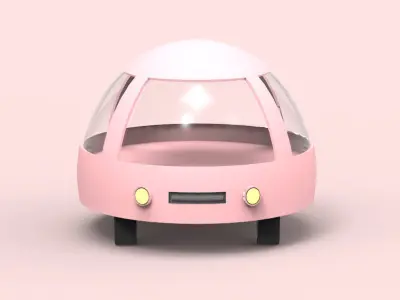 Cartoon car Low-poly 3D model
