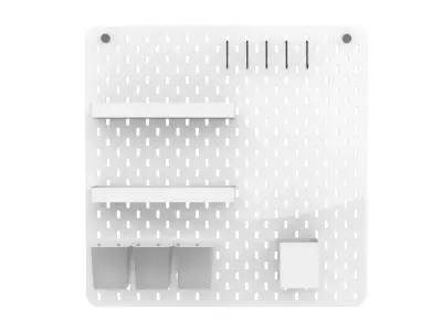 Pegboard wall decoration 3D model