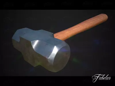 Engineering hammer Low-poly 3D model