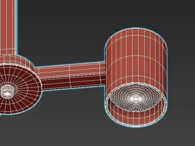 malmo light fixture with three lights 3D model