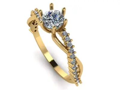 Braided ring featuring 3D print model