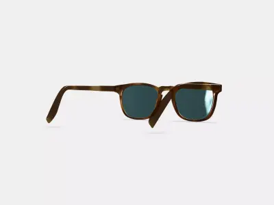 Elio Sunglasses in Black Walnut 3D model