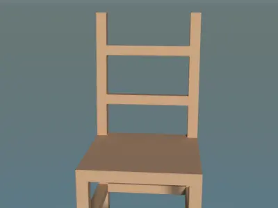 3d Chair wooden Free 3D model