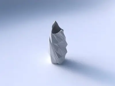 Vase twisted double arc quadratic with twisted random triangl... 3D print model