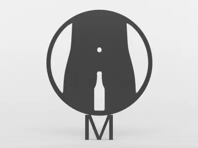 Bathroom Sign 3D model