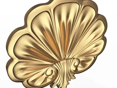 Shell Carved 05 Low-poly 3D model