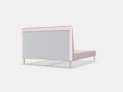 IDANAS Quilted bed frame Low-poly 3D model