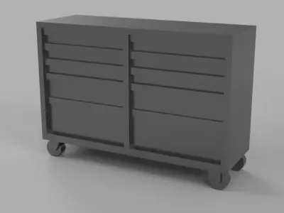 Tool Cabinet - Car Garage scale 1-43 - Diorama Garage - 3d print 3D print model