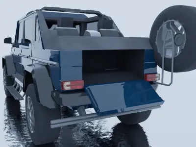  Mercedes-Maybach G650 Landaulet Low-poly 3D model