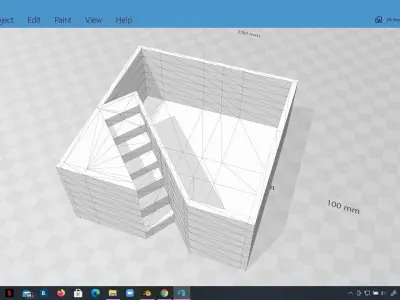 Elegant Pot Plant 3 with stairs 3D printable 3D print model 3D print model