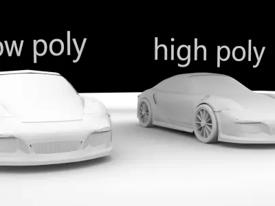  Porsche 911 gt3 rs 2016 Low-poly 3D model