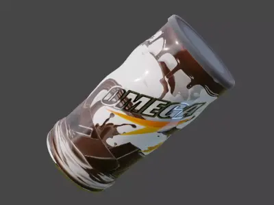 Metal can - Chocolate Powder Low-poly 3D model
