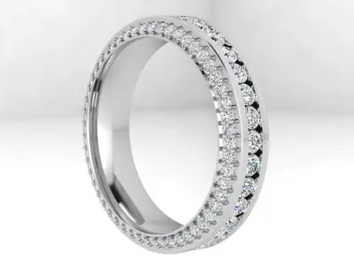Diamond Channel Setting Band 4405 3D print model