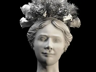 face vase decoration 3 3D model