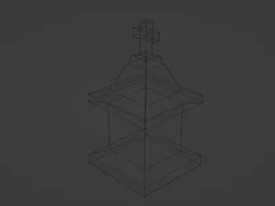 Gravestone church tower Free 3D model