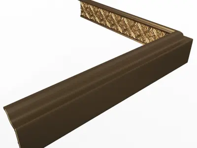 Cornice Decoration Molding 050 90 Degree Low-poly 3D model