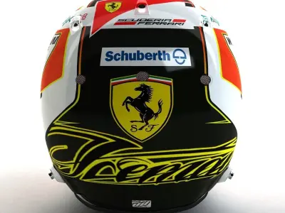 2014 Kimi Raikkonen Schuberth F1 Helmet Low-poly 3D model