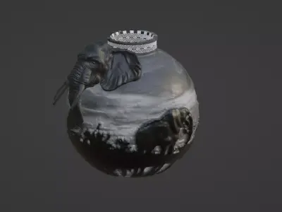 Elephant vase design 3D print model