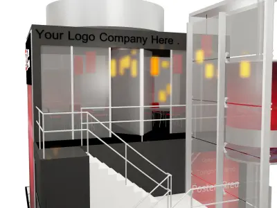  Booth Exhibition Stand a592b 3D model