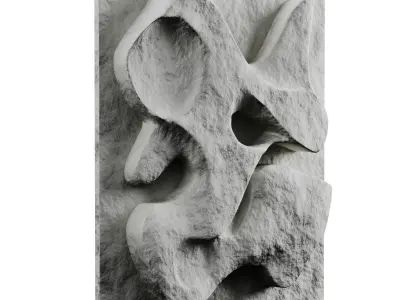 Bas-relief abstraction Low-poly 3D model