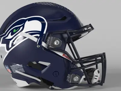 SEATTLE SEAHAWKS Helmet Football NFC WEST PBR updated 2025 3D model