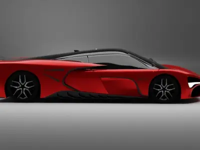 Low poly Concept Car Low-poly 3D model
