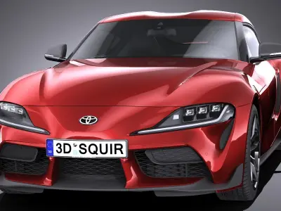 Toyota Supra 2020 LowPoly Low-poly 3D model