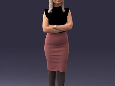 000327 Business Woman Standing 1212 3dp 3D print model